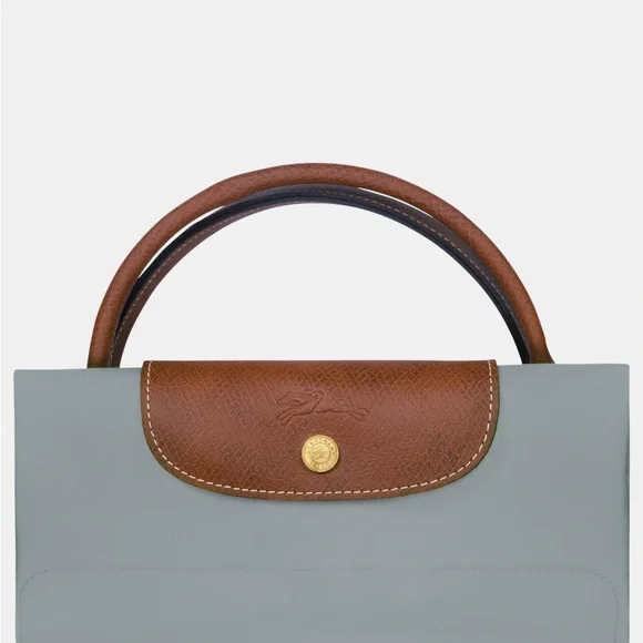 LONGCHAMP Le Pliage Original L 21” Travel Bag - Steel/Gold - NWT! - Picture 4 of 4